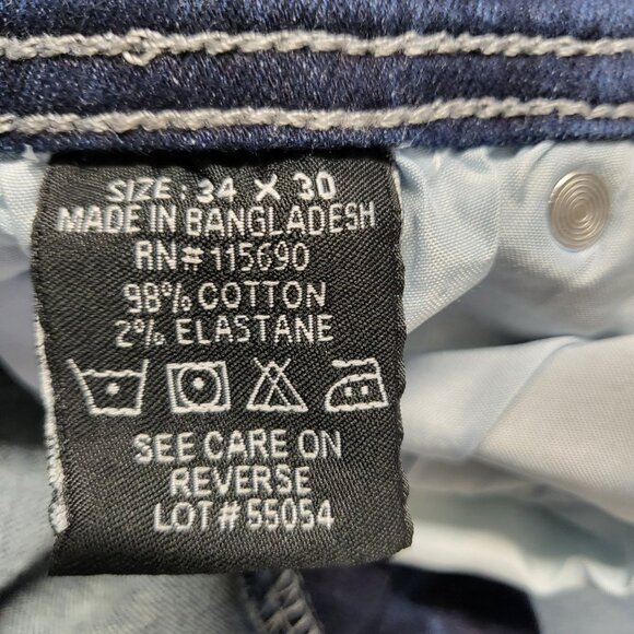 Refinery Republic Mens Jeans 34 X 30 Straight Leg Stretch Distressed Blue - Picture 5 of 16